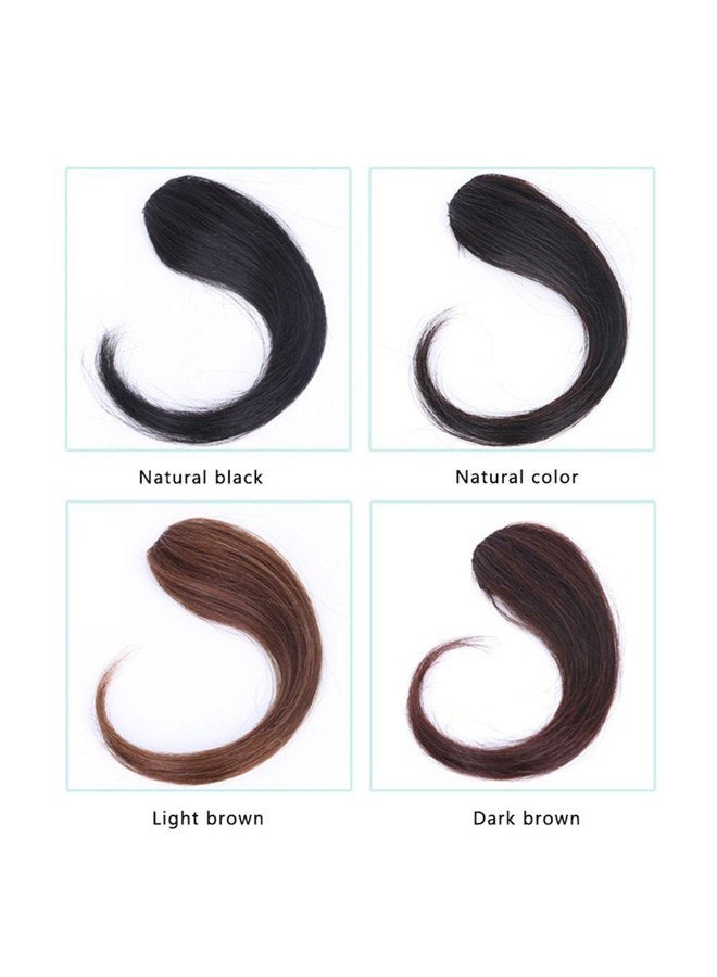 Remeehi Hand Made Long Straight Bangs 1pcs Invisible Clip In Side Bangs Human Hair Nature Look Hair Piece Extension Natural Black - Image 2